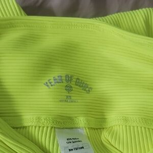 Year of Ours Bright Yellow Ribbed Top